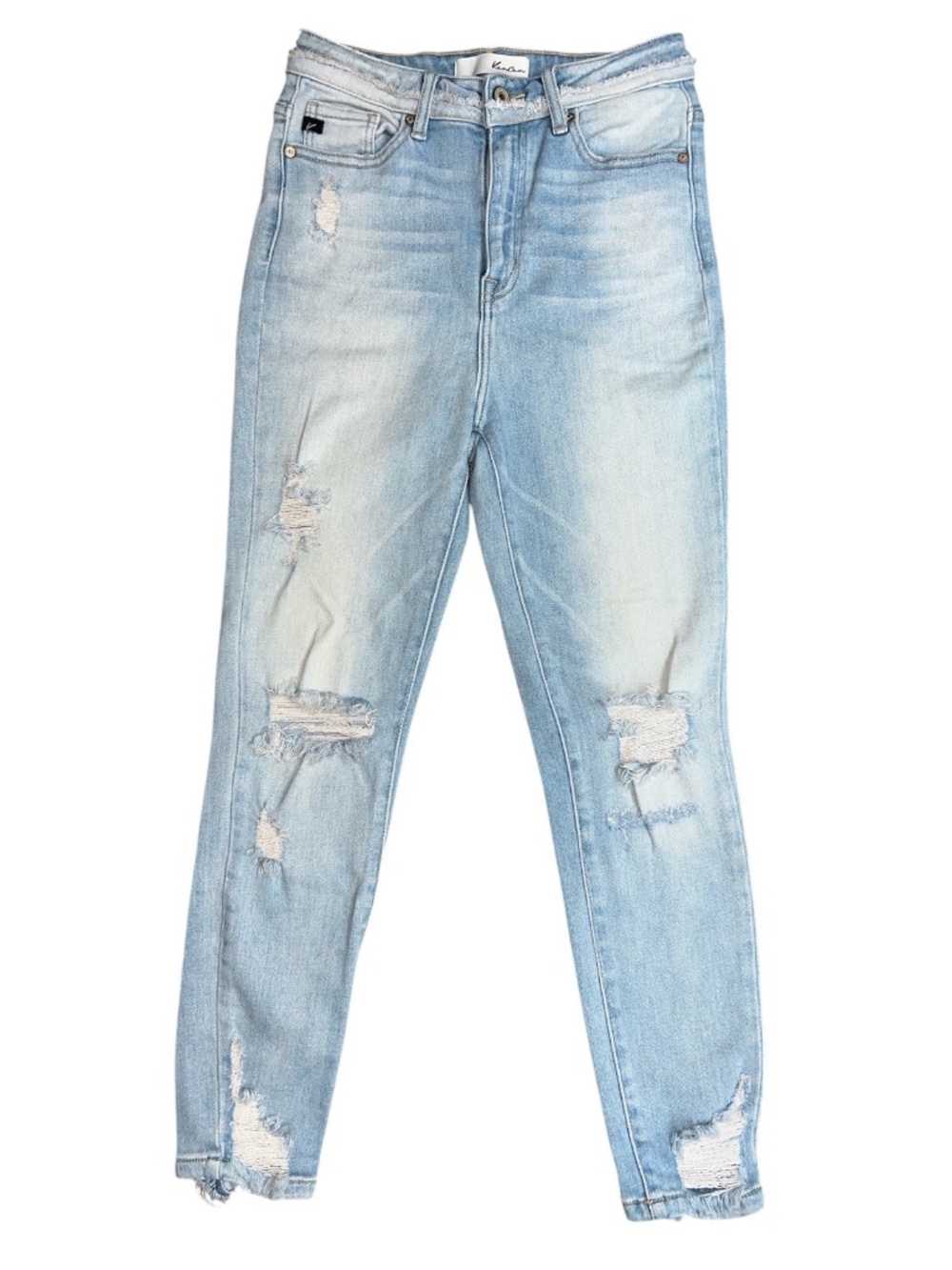 Kancan Jeans West Bend High Waisted Skinny KC9161L Light Wash Distressed 7/27